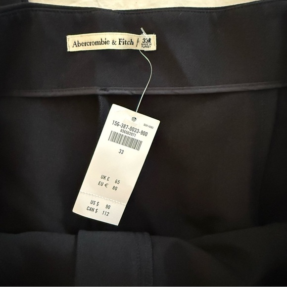 Abercrombie and Fitch Black Trouser Straight Leg Pants - Picture 2 of 4